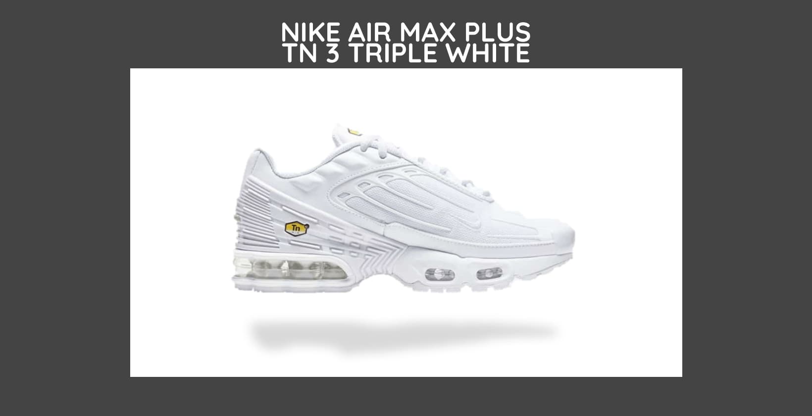 NIKE AIR MAX PLUS TN 3 TRIPLE WHITE : Innovation, Style Et Technologie Air