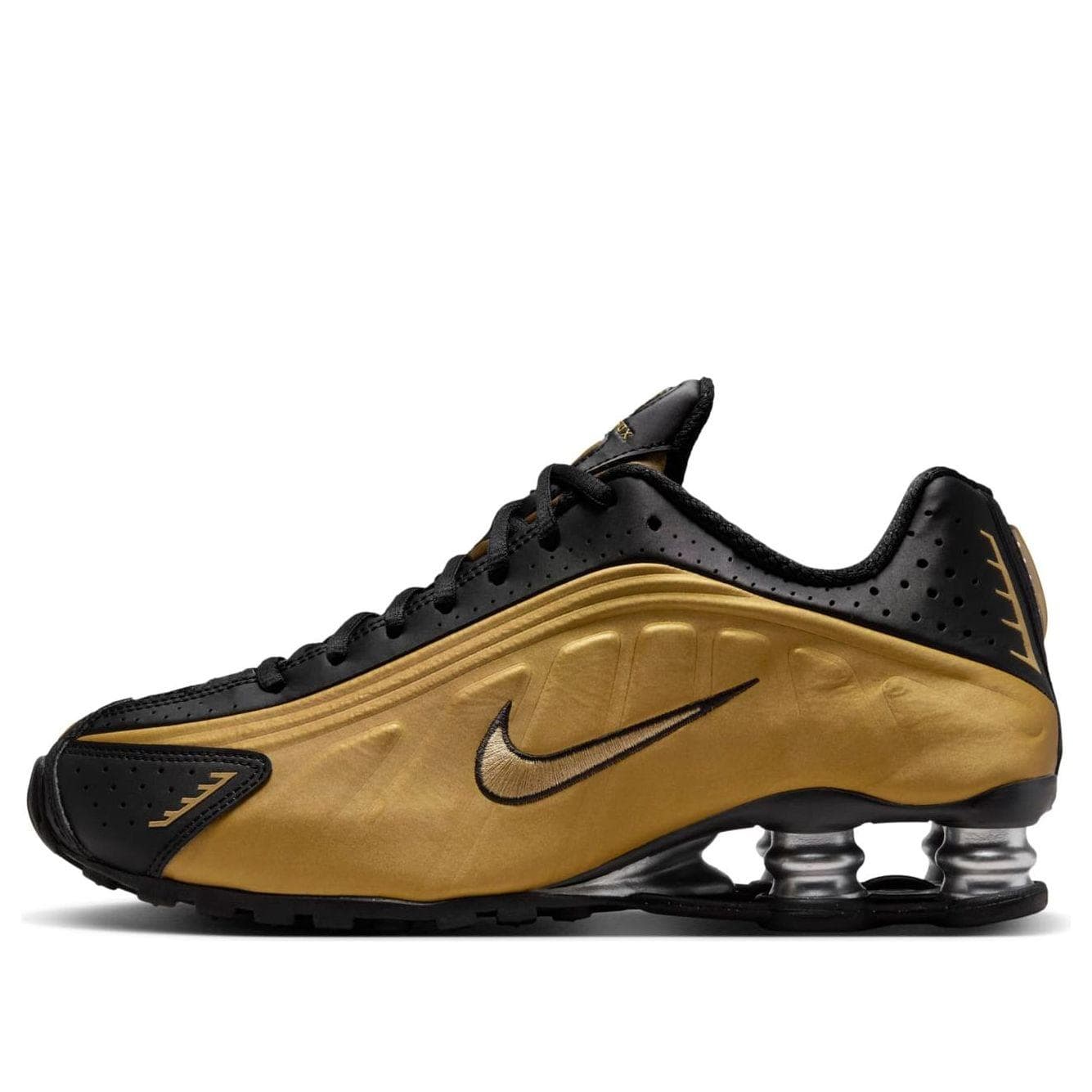 NIKE SHOX R4 BLACK METALLIC GOLD