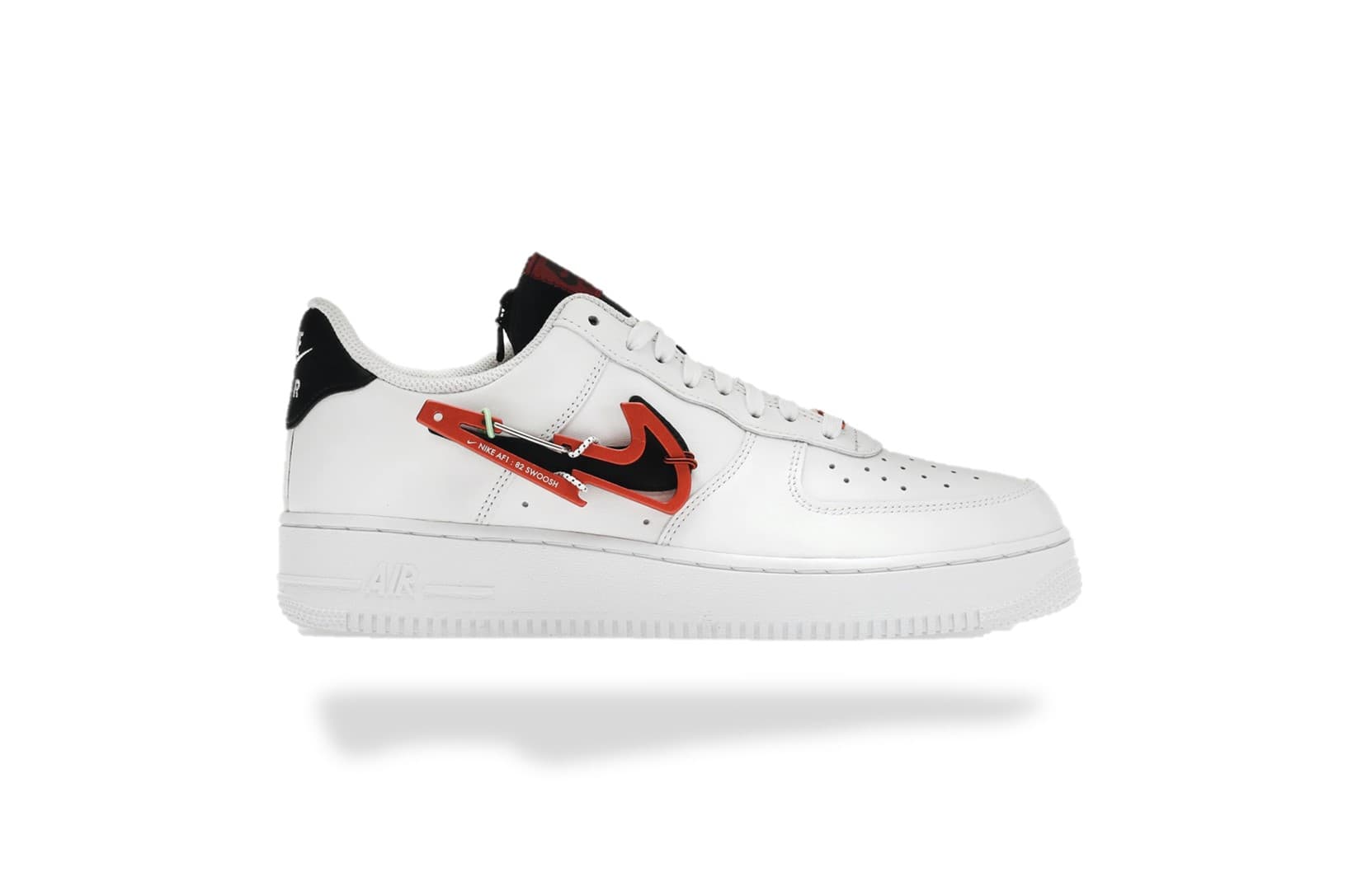 NIKE AIR FORCE 1 LOW CARABINER SWOOSH RED