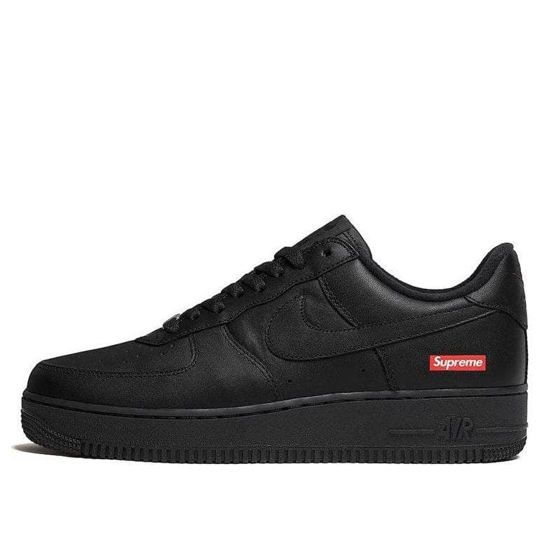 NIKE AIR FORCE 1 LOW SUPREME BOX LOGO BLACK