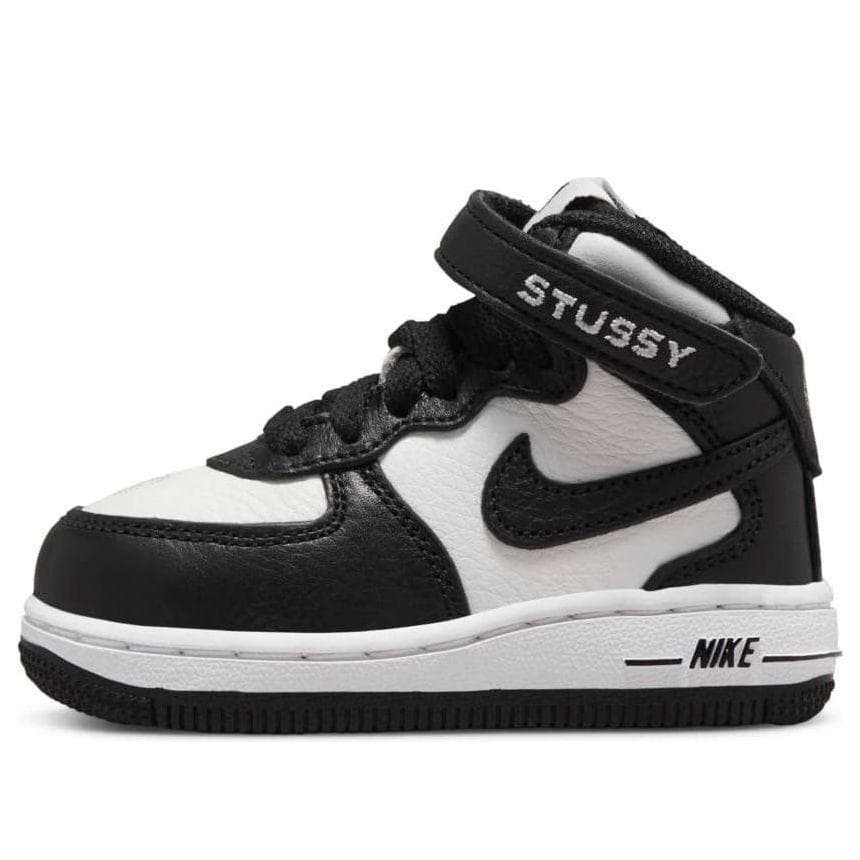 NIKE X STUSSY AIR FORCE 1 MID NOIR BLANC