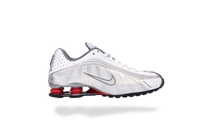 Nike Shox R4 White Metallic Silver