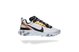 NIKE REACT ELEMENT 55 METALLIC GOLD