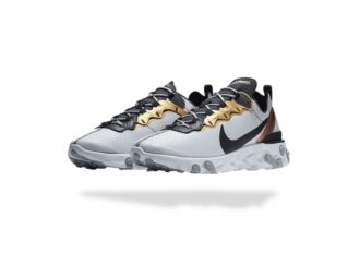 NIKE REACT ELEMENT 55 METALLIC GOLD