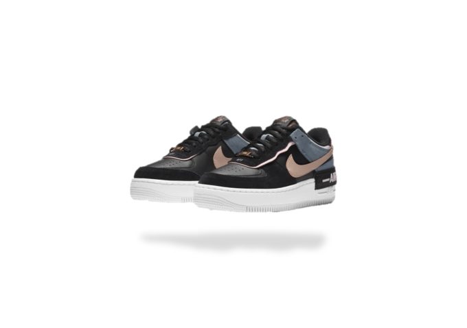 NIKE WMNS AIR FORCE 1 LOW SHADOW BLACK LIGHT ARTIC PINK