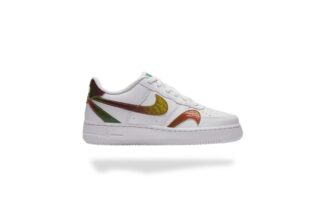 NIKE AIR FORCE 1 LOW MISPLACED MULTI SWOOSH WHITE