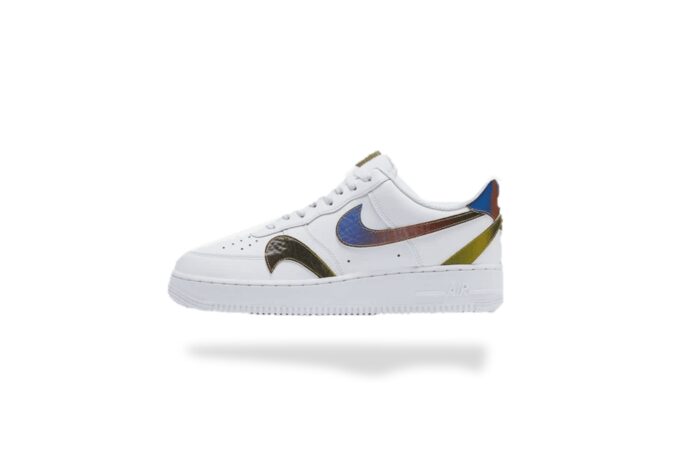 NIKE AIR FORCE 1 LOW MISPLACED MULTI SWOOSH WHITE