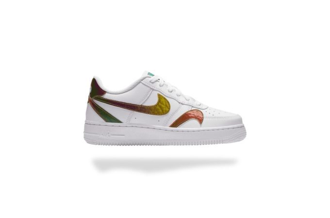NIKE AIR FORCE 1 LOW MISPLACED MULTI SWOOSH WHITE