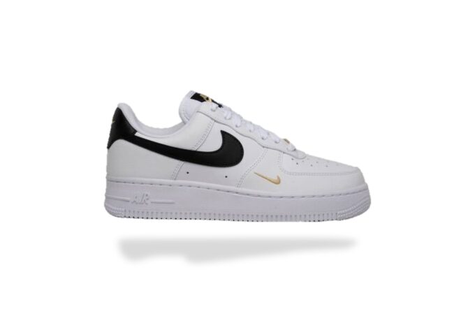  NIKE AIR FORCE 1 LOW WHITE BLACK GOLD