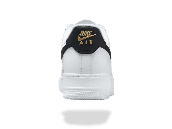  NIKE AIR FORCE 1 LOW WHITE BLACK GOLD