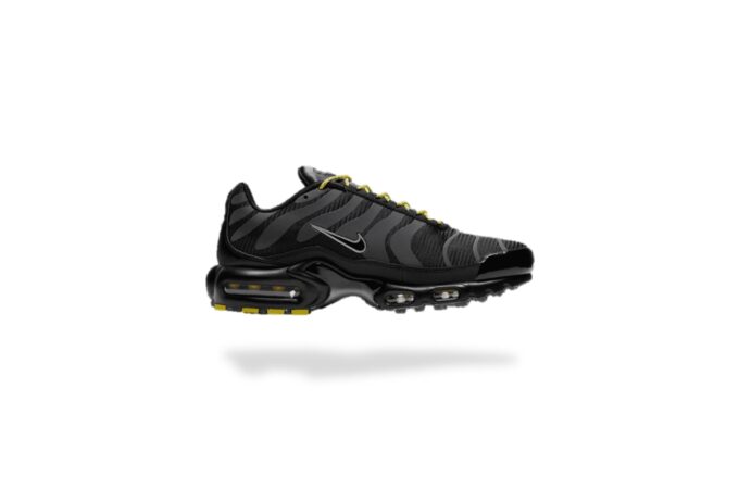 NIKE AIR MAX PLUS TN CRATER BLACK SILVER YELLOW