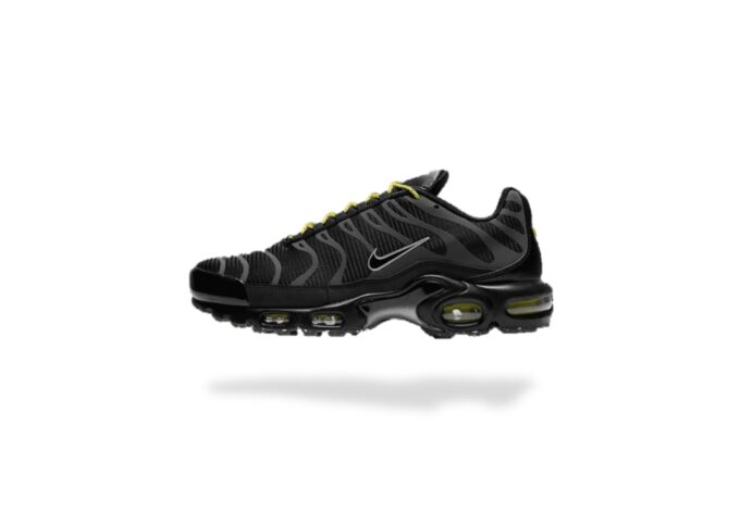 NIKE AIR MAX PLUS TN CRATER BLACK SILVER YELLOW
