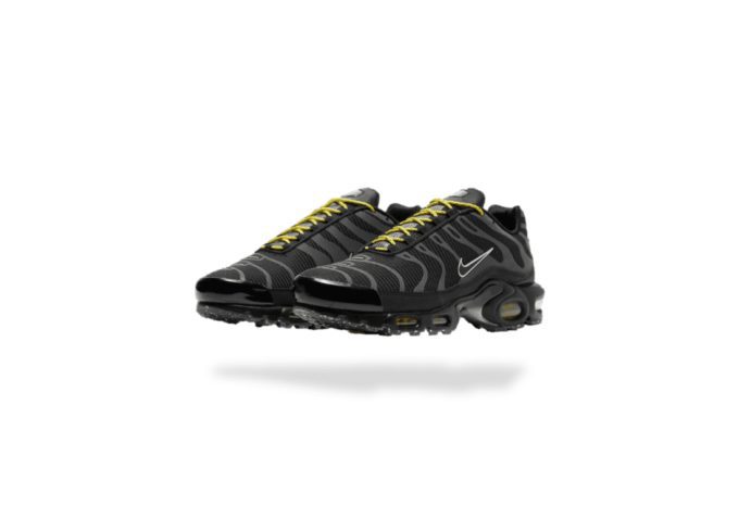 NIKE AIR MAX PLUS TN CRATER BLACK SILVER YELLOW