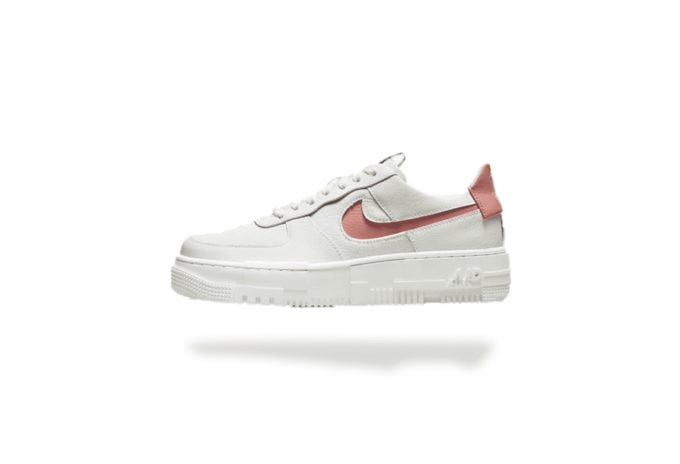 WMNS NIKE AIR FORCE 1 PIXEL WHITE RUST PINK