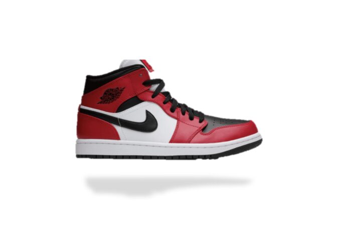 AIR JORDAN RETRO 1 MID CHICAGO BLACK TOE
