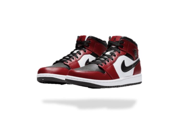 AIR JORDAN RETRO 1 MID CHICAGO BLACK TOE