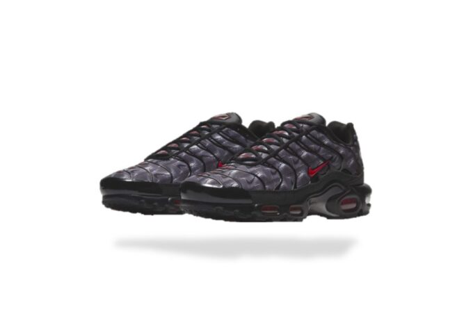 NIKE TUNED 1 AIR MAX PLUS TN TOPOGRAPHY BLACK RED