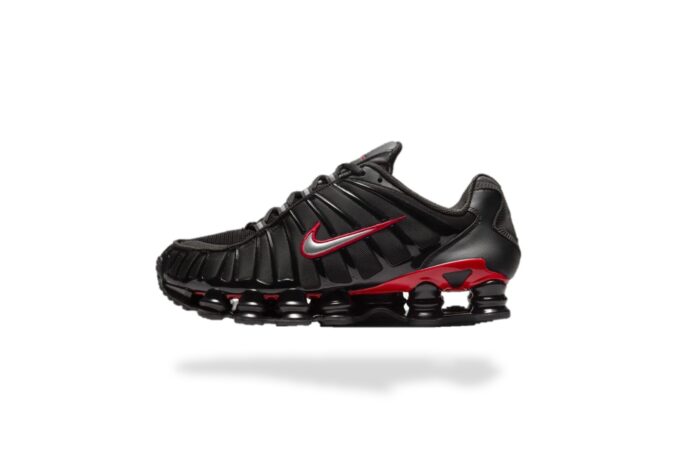 NIKE SHOX TL BRED BLACK UNIVERSITY RED