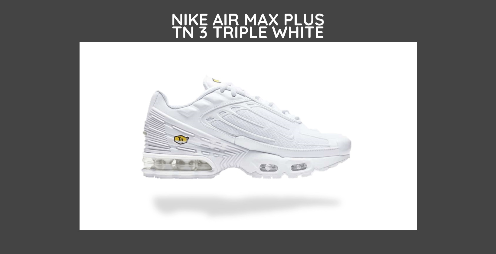 NIKE AIR MAX PLUS TN 3 TRIPLE WHITE