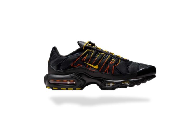 NIKE AIR MAX PLUS TN SUNRISE BLACK SAFETY ORANGE