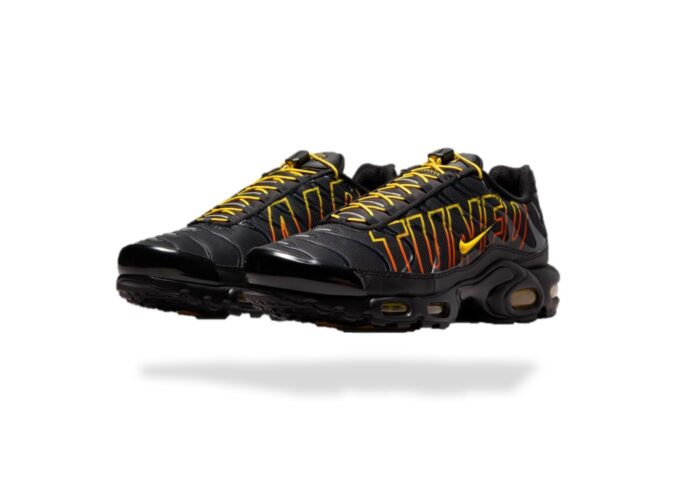NIKE AIR MAX PLUS TN SUNRISE BLACK SAFETY ORANGE