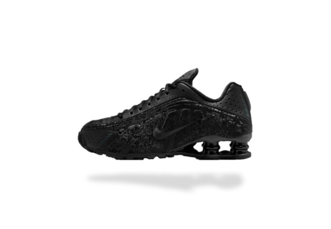NIKE SHOX R4 BLACK FLORAL
