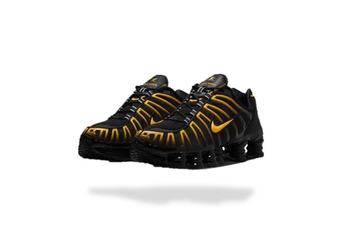 NIKE SHOX TL BLACK UNIVERSITY GOLD