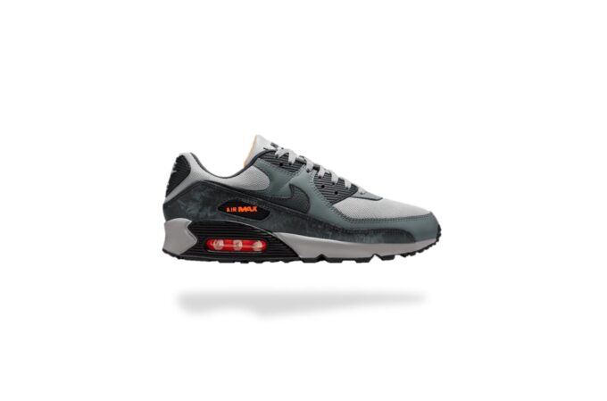 NIKE AIR MAX 90 SMOKE GREY HYPER CRIMSON