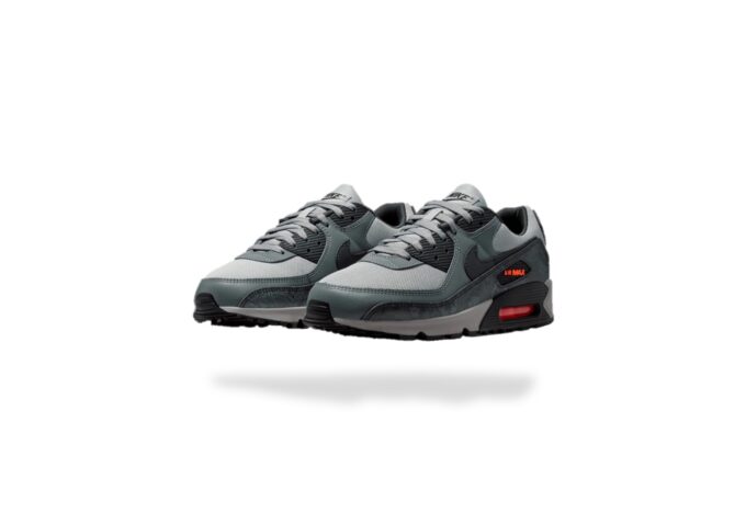 NIKE AIR MAX 90 SMOKE GREY HYPER CRIMSON