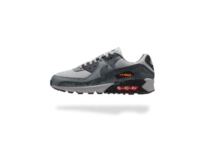 NIKE AIR MAX 90 SMOKE GREY HYPER CRIMSON